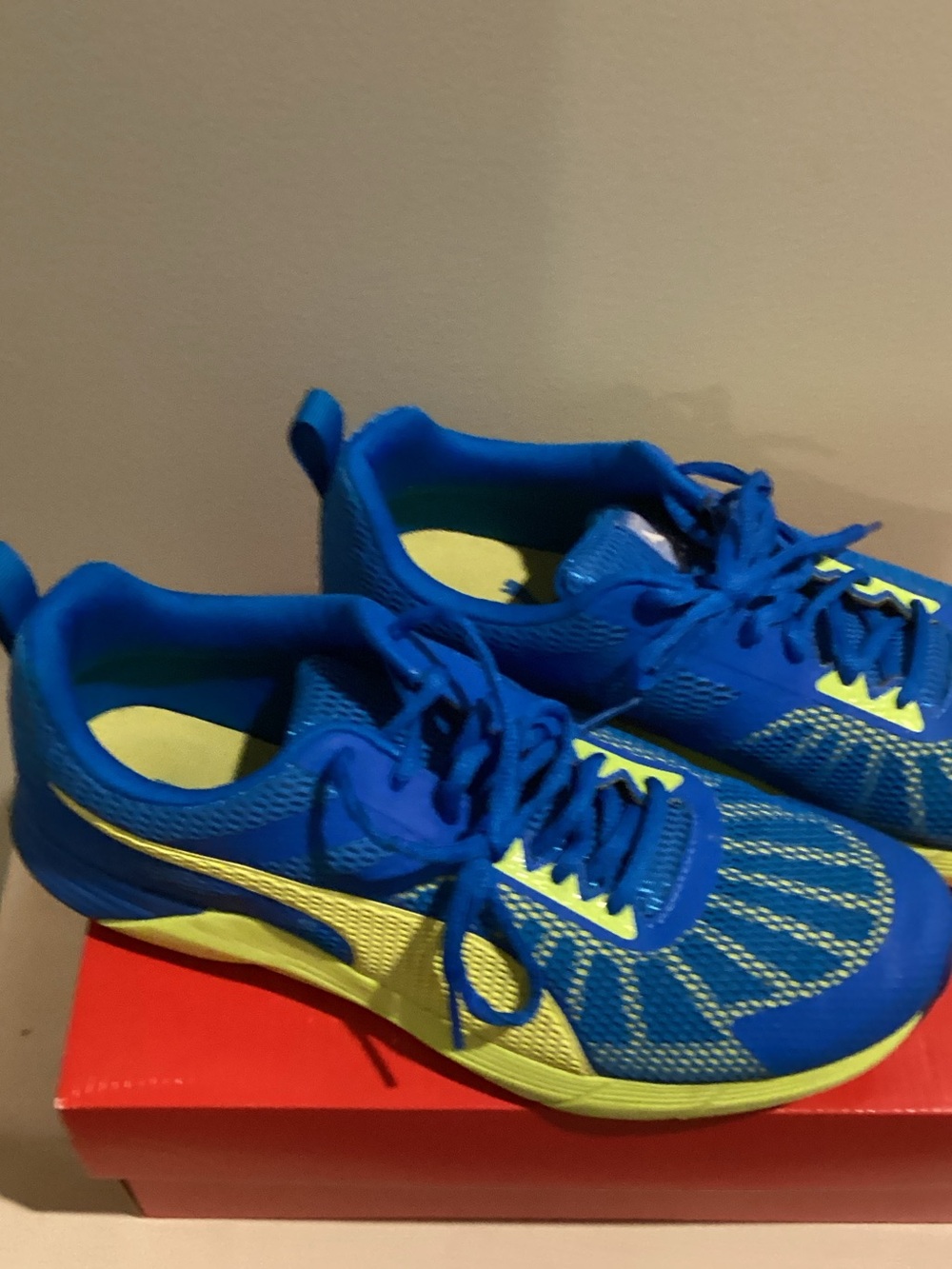 Puma Men’s Blue & Yellow Propel Running Shoes - Picture 2 of 7